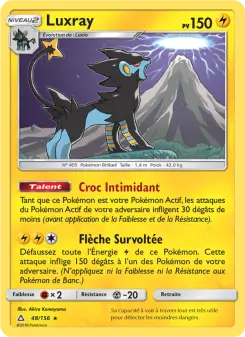 Luxray — carte 48 de l’extension Ultra-Prisme