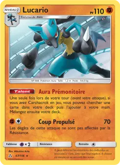 Lucario — carte 67 de l’extension Ultra-Prisme