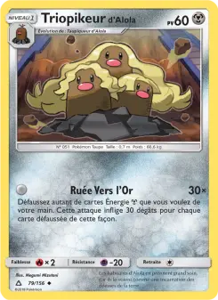 Triopikeur d’Alola — carte 79 de l’extension Ultra-Prisme