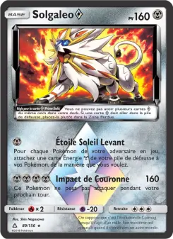 Solgaleo ◇ — carte 89 de l’extension Ultra-Prisme