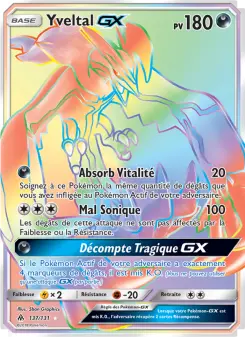 Yveltal GX — carte 137 de l’extension Lumière Interdite