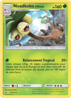 Noadkoko d’Alola — carte 2 de l’extension Lumière Interdite