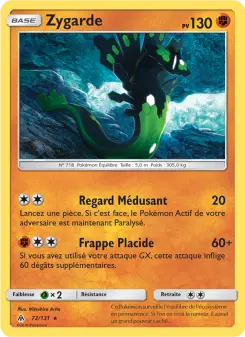 Zygarde — carte 72 de l’extension Lumière Interdite