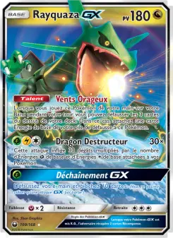 Rayquaza GX — carte 109 de l’extension Tempête Céleste
