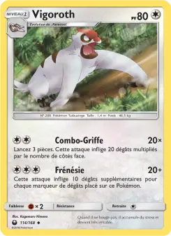 Vigoroth — carte 114 de l’extension Tempête Céleste