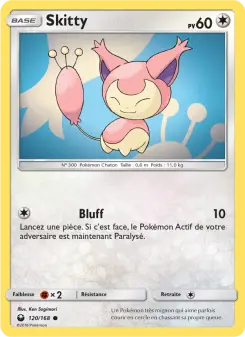Skitty — carte 120 de l’extension Tempête Céleste