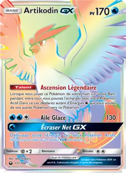 Artikodin GX — carte 171 de l’extension Tempête Céleste