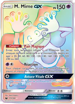 M. Mime GX — carte 173 de l’extension Tempête Céleste