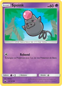 Spoink — carte 59 de l’extension Tempête Céleste