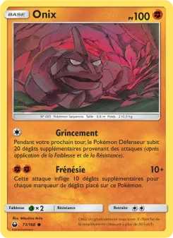 Onix — carte 71 de l’extension Tempête Céleste