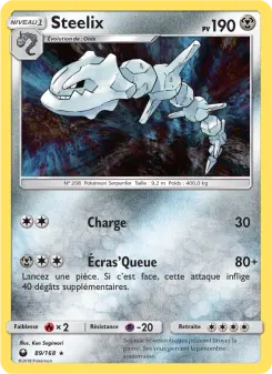 Steelix — carte 89 de l’extension Tempête Céleste