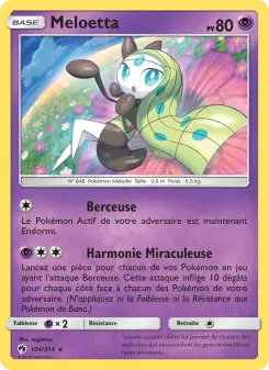 Meloetta — carte 104 de l’extension Tonnerre Perdu