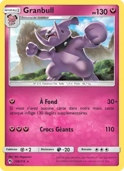 Granbull — carte 138 de l’extension Tonnerre Perdu