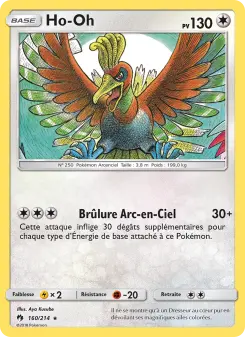 Ho-Oh — carte 160 de l’extension Tonnerre Perdu