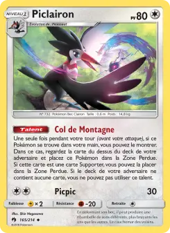 Piclairon — carte 165 de l’extension Tonnerre Perdu