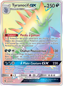 Tyranocif GX — carte 223 de l’extension Tonnerre Perdu