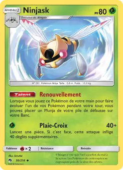 Ninjask — carte 30 de l’extension Tonnerre Perdu
