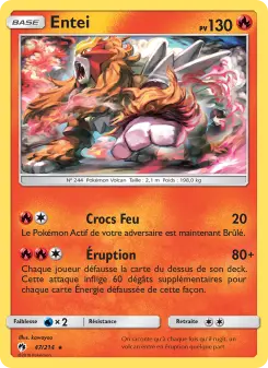 Entei — carte 47 de l’extension Tonnerre Perdu