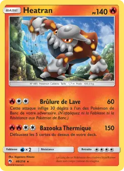 Heatran — carte 48 de l’extension Tonnerre Perdu
