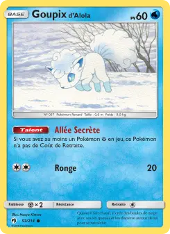 Goupix d’Alola — carte 53 de l’extension Tonnerre Perdu