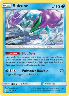 Suicune — carte 59 de l’extension Tonnerre Perdu