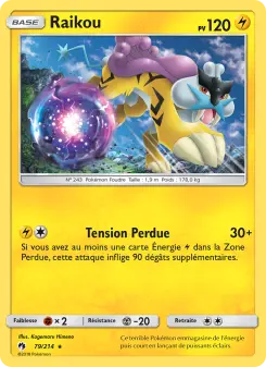 Raikou — carte 79 de l’extension Tonnerre Perdu