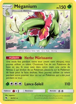 Méganium — carte 8 de l’extension Tonnerre Perdu