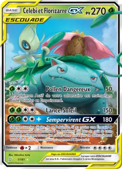 Celebi et Florizarre GX — carte 1 de l’extension Duo de Choc