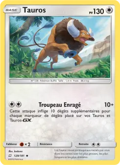 Tauros — carte 129 de l’extension Duo de Choc