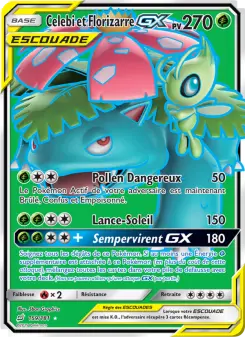 Celebi et Florizarre GX — carte 159 de l’extension Duo de Choc