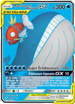 Magicarpe et Wailord GX — carte 160 de l’extension Duo de Choc