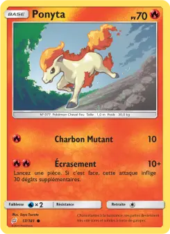 Ponyta — carte 17 de l’extension Duo de Choc