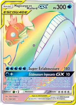 Magicarpe et Wailord GX — carte 183 de l’extension Duo de Choc