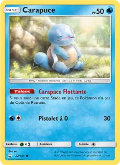 Carapuce — carte 22 de l’extension Duo de Choc