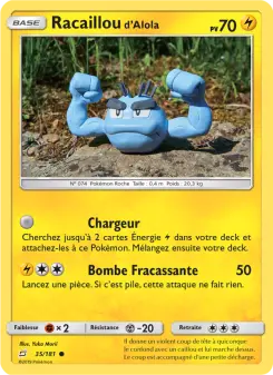 Racaillou d’Alola — carte 35 de l’extension Duo de Choc