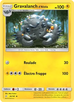 Gravalanch d’Alola — carte 36 de l’extension Duo de Choc