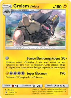 Grolem d’Alola — carte 37 de l’extension Duo de Choc