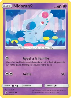 Nidoran♀ — carte 54 de l’extension Duo de Choc