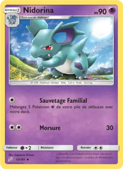 Nidorina — carte 55 de l’extension Duo de Choc