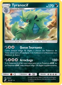 Tyranocif — carte 85 de l’extension Duo de Choc