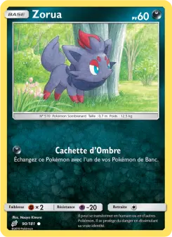 Zorua — carte 90 de l’extension Duo de Choc