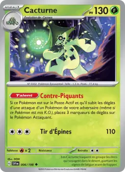Cacturne — carte 006 de l’extension Écarlate et Violet