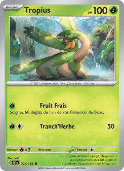Tropius — carte 007 de l’extension Écarlate et Violet