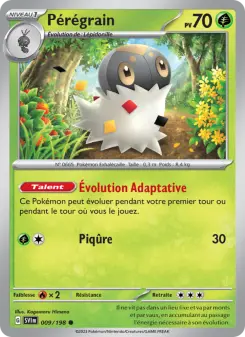 Pérégrain — carte 009 de l’extension Écarlate et Violet