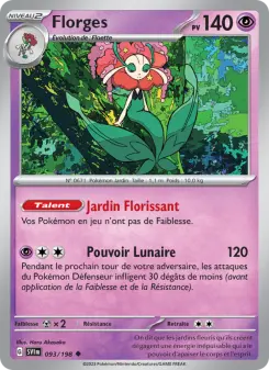 Florges — carte 093 de l’extension Écarlate et Violet