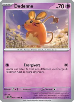 Dedenne — carte 094 de l’extension Écarlate et Violet