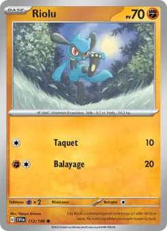 Riolu — carte 112 de l’extension Écarlate et Violet