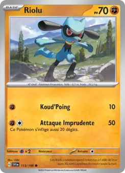 Riolu — carte 113 de l’extension Écarlate et Violet