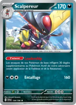 Scalpereur — carte 134 de l’extension Écarlate et Violet