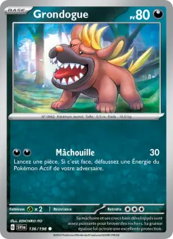 Grondogue — carte 136 de l’extension Écarlate et Violet